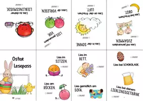 Vorschau - Arbeitsblätter - Lesepass Ostern (Faltbuch) - Seite 1