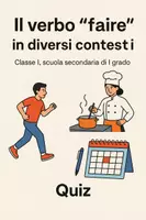 anteprima - Quiz - Il verbo “faire” in diversi contesti - Pagina di copertina