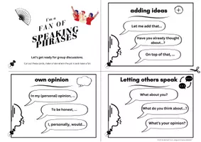 Vorschau - Fördermaterial/Inklusion - Speaking phrases (Fächer) - Seite 1