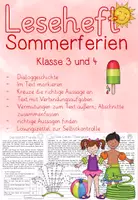 Vorschau - Arbeitsblätter - Leseheft Nach den Sommerferien - Deckblatt