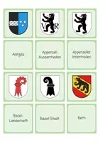 Vorschau - Stationenlernen - Merk es dir! Schweizer Kantone & Wappen - Deckblatt