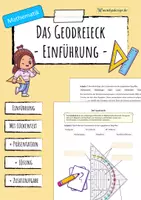 Vorschau - Arbeitsblätter - Das Geodreieck - Deckblatt