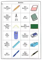 Vorschau - Stationenlernen - Domino Gegenstände im Mathematikunterricht - DAF DAZ DFU - Seite 1
