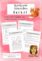 Vorschau - Arbeitsblätter - Kreatives Schreiben Herbst – 4 Schreibanlässe mit Reizwortgeschichte, Dialog & Schreibimpuls (Klasse 3) - Deckblatt
