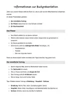 Vorschau - Arbeitsblätter - Buchpräsentation. Aber wie? Ablauf und Bewertungsbogen - Seite 1
