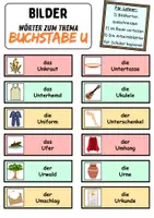 Vorschau - Unterrichtsreihen - Laufdiktat / Schleichdiktat Buchstabe U - DaZ/DaF, Deutsch (Diktat) - Seite 2