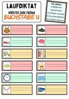 Vorschau - Unterrichtsreihen - Laufdiktat / Schleichdiktat Buchstabe U - DaZ/DaF, Deutsch (Diktat) - Seite 3