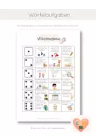 Vorschau - Poster - Würfelaufgaben_Lernwörtertraining - Deckblatt