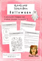 Vorschau - Arbeitsblätter - Kreatives Schreiben Halloween – 4 Schreibanlässe mit Reizwortgeschichte, Dialog & Schreibimpuls (Klasse 3) - Deckblatt