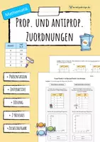 Vorschau - Arbeitsblätter - Proportionale und antiproportionale ZUORDNUNGEN - Deckblatt