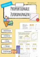 Vorschau - Arbeitsblätter - Proportionale ZUORDNUNGEN - Deckblatt