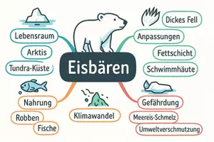 Vorschau - Arbeitsblätter - Arbeitsblatt zum Thema "Eisbär" + Onlineübung & MP3 + Mindmap + Infografik - Seite 2