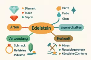 Vorschau - Arbeitsblätter - Arbeitsblatt zum Thema "Edelstein" + Onlineübung & MP3 + Mindmap + Infografik - Seite 2