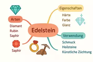 Vorschau - Arbeitsblätter - Arbeitsblatt zum Thema "Edelstein" + Onlineübung & MP3 + Mindmap + Infografik - Seite 3