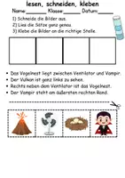 Vorschau - Spiele - Buchstabe V Leserätsel - Lesen, schneiden, kleben - DaZ/DaF, Deutsch, Sachunterricht - Seite 2