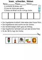 Vorschau - Spiele - Buchstabe V Leserätsel - Lesen, schneiden, kleben - DaZ/DaF, Deutsch, Sachunterricht - Seite 3