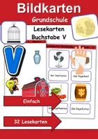 Vorschau - Unterrichtsreihen - Materialpaket - Buchstabe V XXL Paket Wortschatzpaket - DaZ/DaF, Deutsch, Sachunterricht (Grundschule) - Seite 1