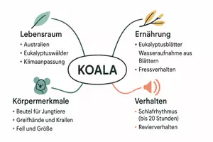 Vorschau - Arbeitsblätter - Arbeitsblätter zum Thema "Koala" + Lösung & MP3 + Mindmap + Infografik - Seite 2