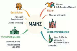 Vorschau - Arbeitsblätter - Arbeitsblätter zum Thema "Mainz" + Lösung & MP3 + Mindmap + Infografik - Seite 2