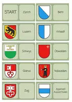 Vorschau - Stationenlernen - Domino Schweiz Kantone Wappen - Deckblatt