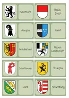 Vorschau - Stationenlernen - Domino Schweiz Kantone Wappen - Seite 2