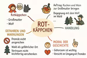 Vorschau - Arbeitsblätter - Lernposter + Arbeitsblatt "Rotkäppchen" + Onlineübung & MP3 + Mindmap + Infografik - Seite 3