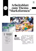 Vorschau - Arbeitsblätter - Arbeitsblatt zum Thema Marktformen - Deckblatt