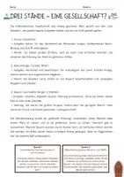 Vorschau - Arbeitsblätter - Drei Stände - Eine Gesellschaft? - Deckblatt