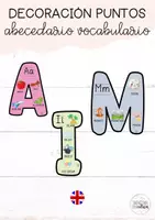 Vista previa - Decoración del aula - Abecedario vocabulario inglés (decoración puntos) - Portada
