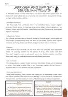 Vorschau - Arbeitsblätter - „Herrschen und Beschützen“ – Der Adel im Mittelalter - Deckblatt