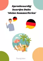 Voorbeeld - Spreekvaardigheid kaartjes Duits - Meine Sommerferien - Voorblad