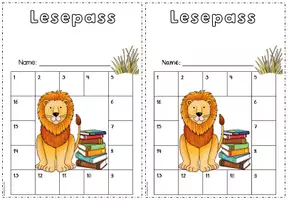 Vorschau - Mal- und Bastelvorlagen - Lesepass und Urkunde Grundschule | Klassentier Löwe / Löwenklasse - Seite 3