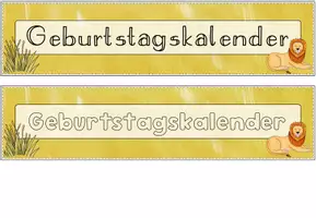 Vorschau - Poster - Geburtstagskalender Grundschule | Klassentier Löwe / Löwenklasse - Seite 3