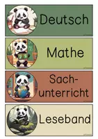 Vorschau - Bildkarten - Tagestranzparenz/Stundenplan Tafelmaterial Pandaklasse - Seite 3