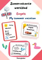 Voorbeeld - Zomervakantie werkblad - Engels - Voorblad