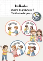 Vorschau - Bildkarten - Unsere Begrüßungen & Verabschiedungen 👋🏼🫶🏼 - Deckblatt