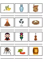 Vorschau - Mal- und Bastelvorlagen - Wörterliste Buchstabe V - DaZ/DaF, Deutsch (Grundschule) Kartenspiel - Seite 2