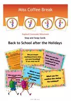 Vorschau - Bildkarten - Back to School after the Summer Holidays - Conversation Cards - Deckblatt