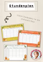 Vorschau - Poster - Stundenplan Grundschule | Klassentier Löwe / Löwenklasse - Deckblatt