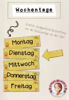 Vorschau - Präsentationen/Tafelbilder - Wochentage Grundschule | Klassentier Löwe / Löwenklasse - Deckblatt