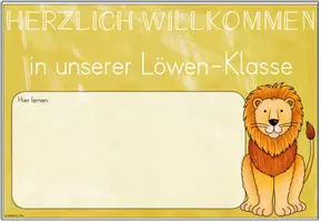 Vorschau - Poster - Willkommensschild Grundschule | Klassentier Löwe / Löwenklasse - Seite 3
