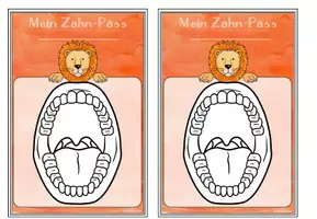 Vorschau - Mal- und Bastelvorlagen - Zahnpass Grundschule | Klassentier Löwe / Löwenklasse - Seite 3