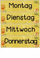 Vorschau - Präsentationen/Tafelbilder - Wochentage Grundschule | Klassentier Löwe / Löwenklasse - Seite 3