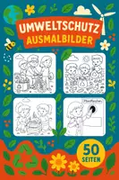 Vorschau - Mal- und Bastelvorlagen - Materialpaket Umweltschutz 50 Ausmalbilder & 25 Karten - Seite 1