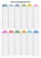 Vorschau - Fördermaterial/Inklusion - Geburtstagskalender für die Grundschule | Minimalistic Edition - Seite 2