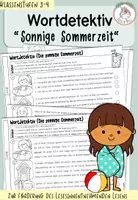 Vorschau - Arbeitsblätter - Wortdetektiv - "Sonnige Sommerzeit" I Kl. 3-4 - Deckblatt