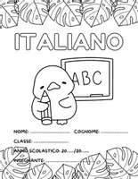 anteprima - Materiale per pittura e bricolage - Copertine quaderni Kawaii pronte da colorare - TEMA 1 - Pagina di copertina