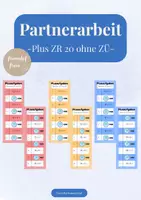 Vorschau - Spiele - Partnerarbeit: Plusaufgaben ZR 20 ohne ZÜ (Klasse 1) - Deckblatt