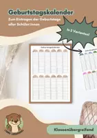 Vorschau - Fördermaterial/Inklusion - Geburtstagskalender für die Grundschule | Minimalistic Edition - Deckblatt