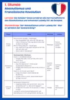 Vorschau - Stundenentwürfe - Unterrichtsreihe: Französische Revolution Geschichte Klasse 7,8 mit Klassenarbeit und Lösungen - Seite 2